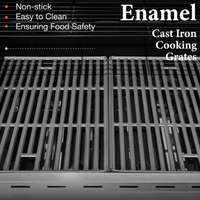 Propane Gas Grill Built for Powerful Outdoor Cooking, 42000 BTU, Side Burner, Stainless Steel Construction