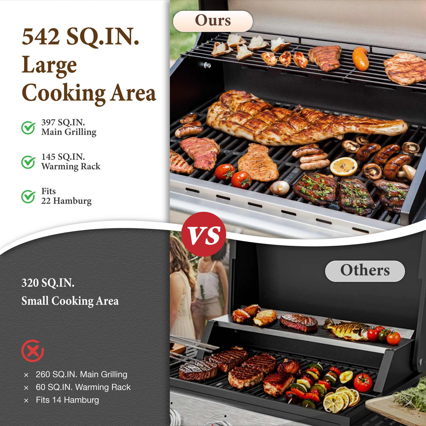 4 Burner Propane Gas Outdoor Grill with Side Burner Stainless Steel BBQ Grill