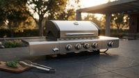 4 Burner Propane Gas Outdoor Grill with Side Burner Stainless Steel BBQ Grill — Lifestyle