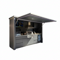 Outdoor Kitchen BBQ Pod Built for Luxury Entertaining, Stainless Steel Construction, Moisture Resistant